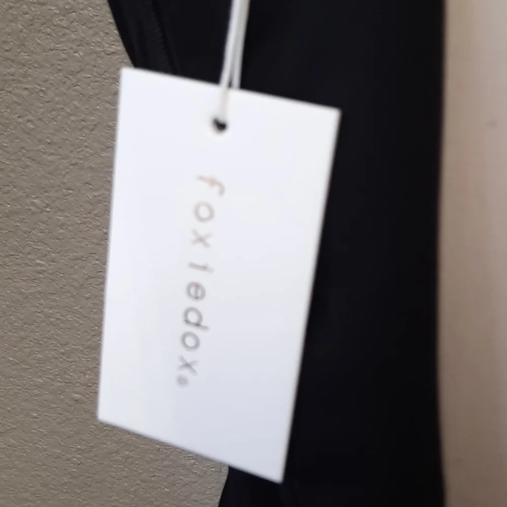 Foxidox Black Imbroidered Cup Sleeves L Dress - Picture 10 of 10